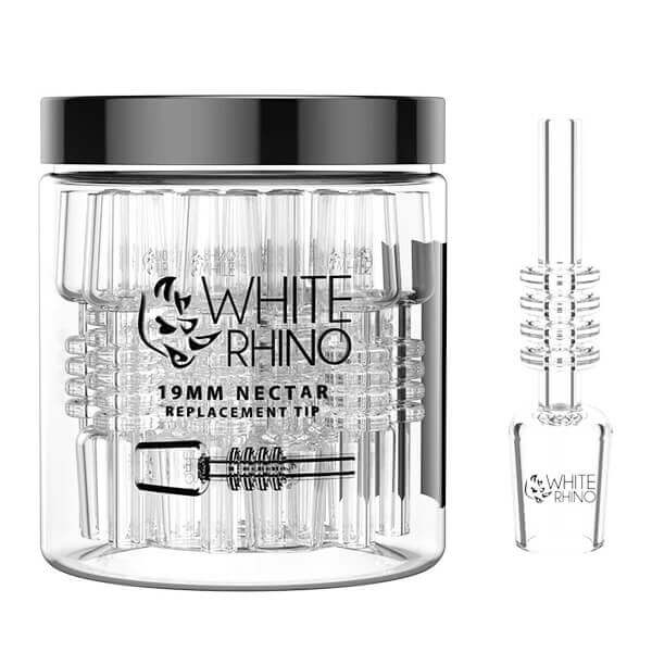 White Rhino Nectar Collector Quartz Replacement Nail | 19mm | 30 Count Display product image